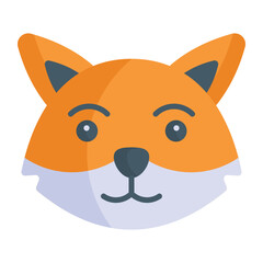 Fox mascot vector icon in modern style