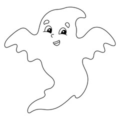 Coloring page for kids. Digital stamp. Cartoon style character. Isolated on white background. Vector illustration.