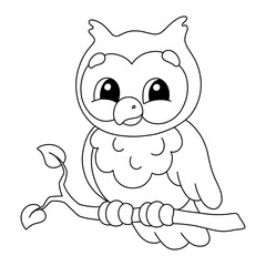 Coloring page for kids. Digital stamp. Cartoon style character. Isolated on white background. Vector illustration.