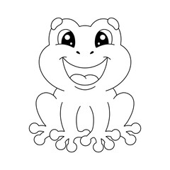 Coloring page for kids. Digital stamp. Cartoon style character. Isolated on white background. Vector illustration.
