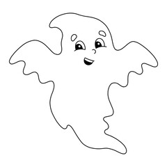 Coloring page for kids. Digital stamp. Cartoon style character. Isolated on white background. Vector illustration.
