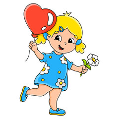 Cartoon character. Isolated on white background. Design element. Template for your design, books, stickers, cards. Vector illustration.