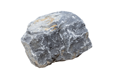 Large grey rock boulder, png stock photo file cut out and isolated on a transparent background