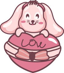 Holland Lop rabbit are in love.