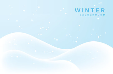 Realistic Snow Winter Background