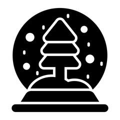 A snow globe vector design in trendy style