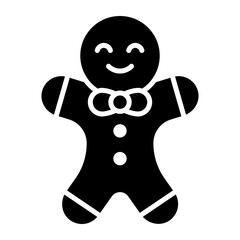 Modern vector icon of gingerbread man in trendy style