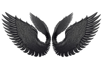 Fototapeta premium Black angel wing