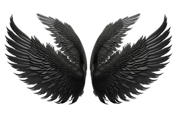 Black angel wing
