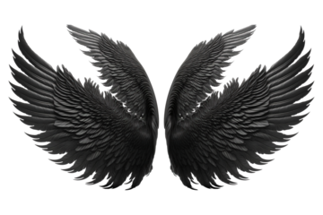 Black angel wing