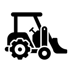 A perfect design icon of excavator in modern trendy style