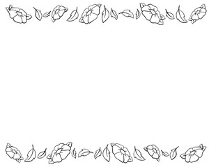 Simple frame. Design element for greeting card. Vector illustration isolated on white background.