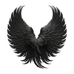 Black angel wing - obrazy, fototapety, plakaty