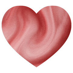 Red Heart Watercolor Shape