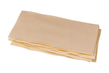 stack of sheets of raw dough for lasagna isolated on white