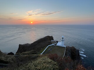朝焼けの地球岬