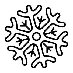 Snowflakes editable icon, vector design of snow pattern