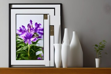 3747081148- roomflower deging with a purple frame ### frame, border, ugly, fat, overweight, (long neck), bad quality, error, blu 