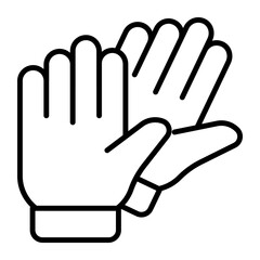 A pair of glove in modern and trendy style vector icon
