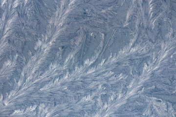 Eiskristalle, Abstract frosty pattern on glass, background texture