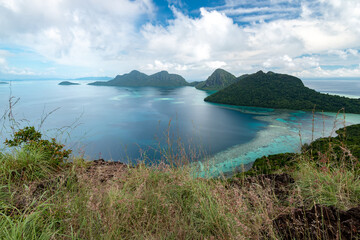 View of Bohey Dulang Island in Semporna Sabah Malaysia