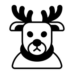 Reindeer vector trendy style for christmas decoration