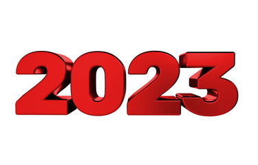 new year 2023 design 3d red