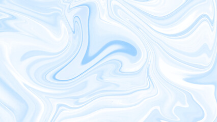 White and blue ink marble texture background. Hand drawn illustration. Abstract pattern.