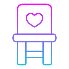 Chair Line Gradient Icon