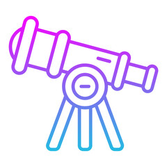 Telescope Line Gradient Icon