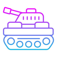 Tank Line Gradient Icon