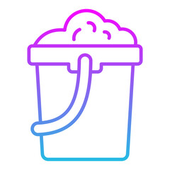 Bucket Line Gradient Icon