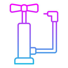 Air Pump Line Gradient Icon