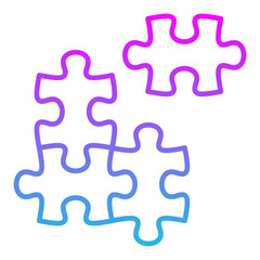 Fototapeta premium Puzzle Line Gradient Icon