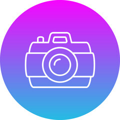 Camera Gradient Circle Line Inverted Icon