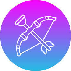 Archery Gradient Circle Line Inverted Icon