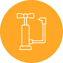 Air Pump Multicolor Circle Line Inverted Icon