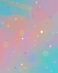 Light blue and red vector background with circles, stars. Abstract illustration with colorful spots, stars. Festive texture