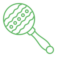 Rattle Multicolor Line Icon