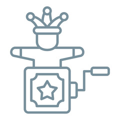 Jack In The Box Multicolor Line Icon