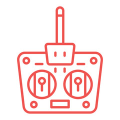 Remote Multicolor Line Icon