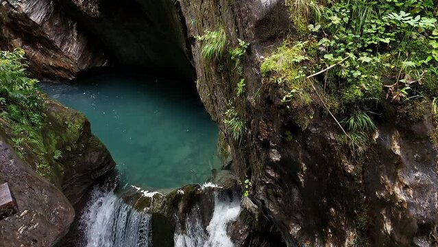 Sigmund Thun Gorge in Kaprun waterfalls