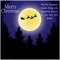 Santa coming towards Town vector