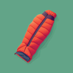 Isometric isolated vector sleeping bag