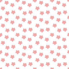 Sakura pattern1. Seamless pattern with sakura flower. Doodle cartoon vector illustration. © el_mirik_design