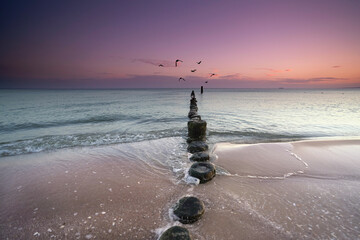 Buhnen am Strand