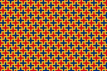 Geometric pattern in the colors of the national flag of Romania. The colors of Romania.