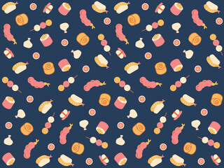 chinese new year asian food latin american pattern background seamless ornament menu japanese china