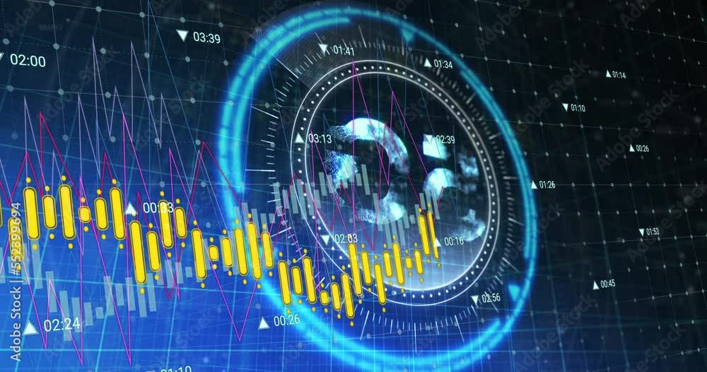 Poster this video is an animation of graphs with numbers moving on a transparent background