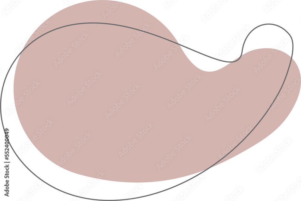 Aufkleber pastel organic shape. abstract irregular blot in minimal trendy design with outline circles. forms f